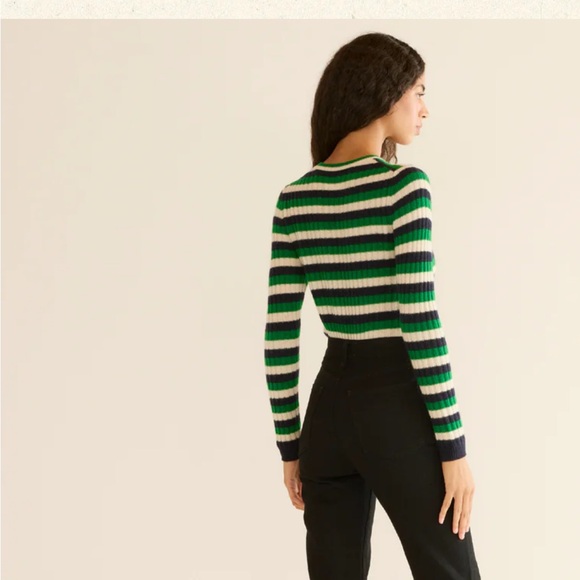 DÔEN Hyeres Cashmere Sweater in Carrington Stripe - Picture 10 of 10